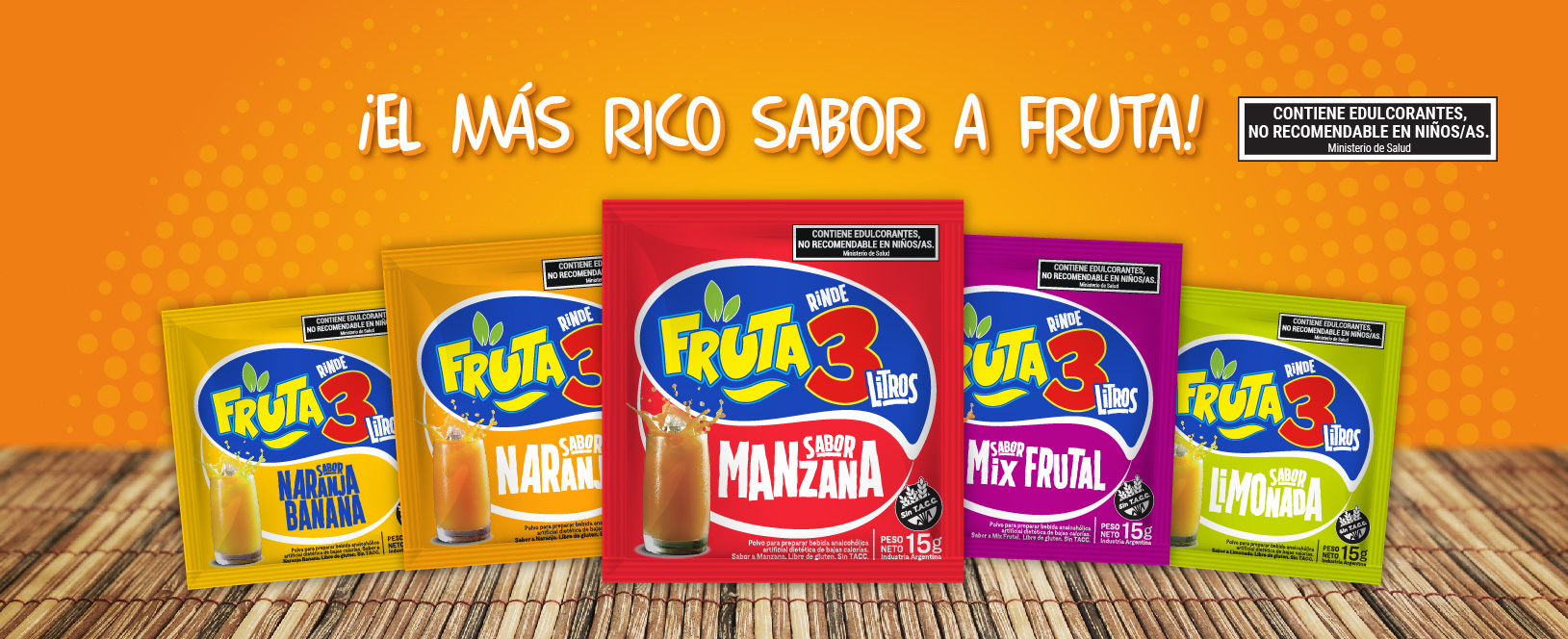 Fruta 3 ¡El más rico sabor a fruta!